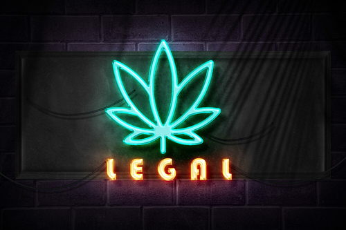 GF&P: Medical marijuana patients won’t lose hunting rights Marijuana symbol with legal text in neon lights.