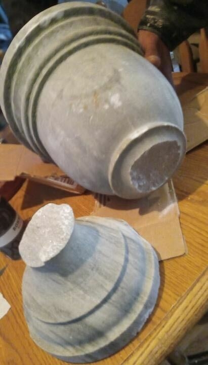 Wounded Knee Massacre monument vandalized, damaged The urn that sits atop the Wounded Knee Massacre monument was found broken beside the monument in early September. (Courtesy of Wendell Yellow Bull)