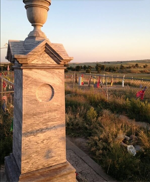 Wounded Knee Massacre monument vandalized, damaged Photo of the Wounded Knee Massacre monument in southwestern South Dakota on the Pine Ridge Reservation. (Courtesy of Wendell Yellow Bull)