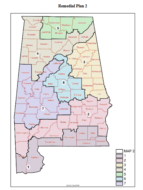 Alabama redistricting: Special master submits three proposed congressional maps A map of Alabama's congressional districts.
