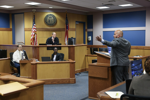 Fulton 19 DA predicts four-month trial, 150 witnesses. Judge rejects co-defendant severance. |