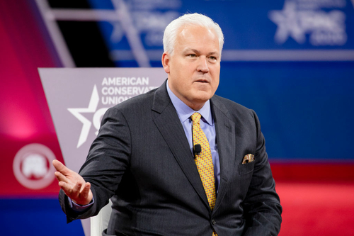 Invasion of the body snatchers: Kansas GOP leaders crave control of residents Matt Schlapp gestures while sitting on a stage