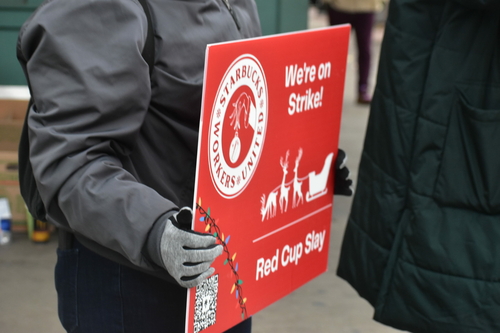 Starbucks workers again use company’s annual ‘Red Cup Day’ to hit the picket line Starbucks workers again use company’s annual ‘Red Cup Day’ to hit the picket line