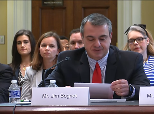Few answers in U.S. House hearing on Pa. county’s Election Day ballot paper shortage Former Republican U.S. House candidate Jim Bognet testifies before the U.S. House Committee on House Administrati on on Tuesday, March 28, 2023 (Screen Capture).