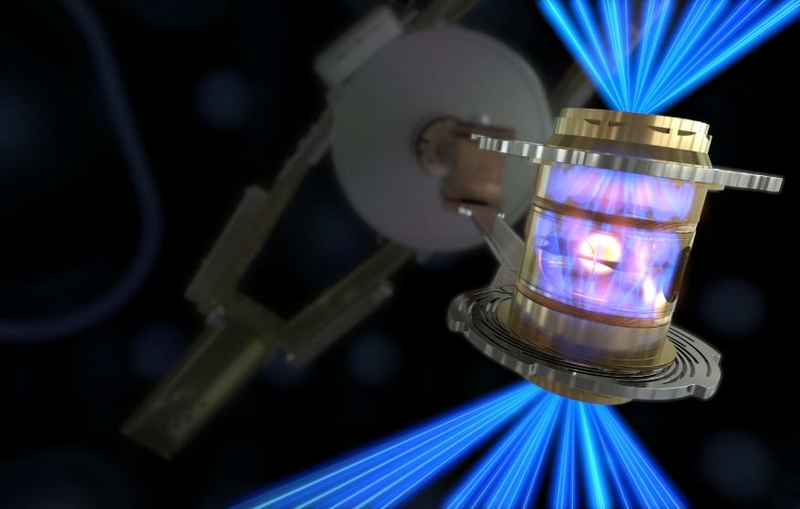 To create fusion ignition, the National Ignition Facility’s laser energy is converted into X-rays inside the hohlraum, which then compress a fuel capsule until it implodes, creating a high temperature, high pressure plasma. (Lawrence Livermore National Laboratory)
