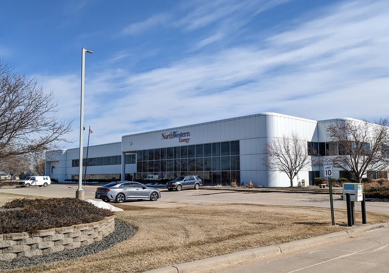 Desperation and renewal: How Huron embraced new Americans and thrived NorthWestern Energy in Huron. The company headquarters was formerly located in the city. (John Hult/South Dakota Searchlight)