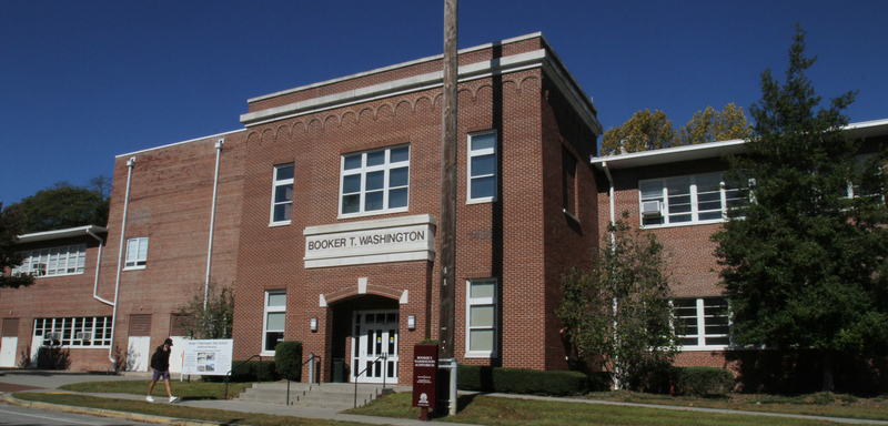 USC expanding civil rights research hub on former campus of historic Black school A student walks by the only building that remains on what was once the Booker T. Washington High School campus.