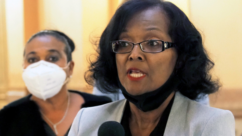 Statehouse scraps: Big support for voting rights, transgender ban numbers, homelessness bill paused Rep. Gail Finney, a Wichita Democrat, calls for improved accounting of maternal deaths during a news conference on Jan. 13, 2021, at the Statehouse in Topeka. Democrats announced Finney's death on Saturday. She was 63. (Sherman Smith/Kansas Reflector)