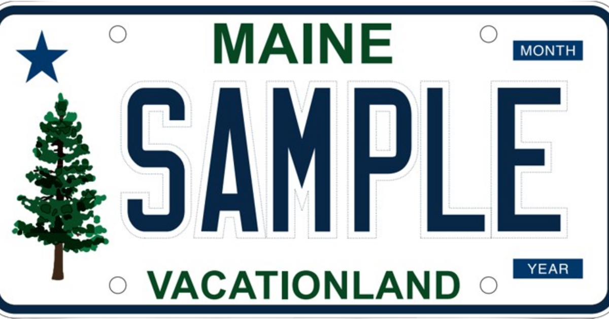 Maine unveils new standard license plate with pine tree, blue star