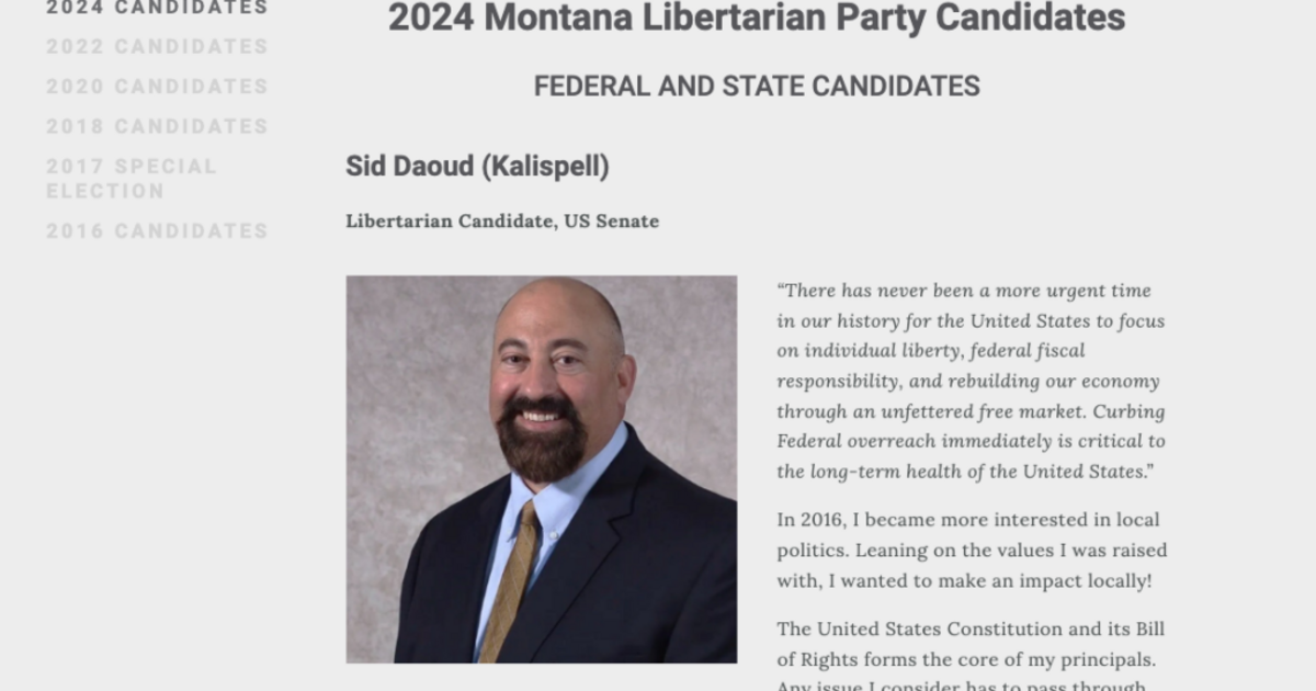 Montana Libertarian launches U.S. Senate campaign - Vimarsana News