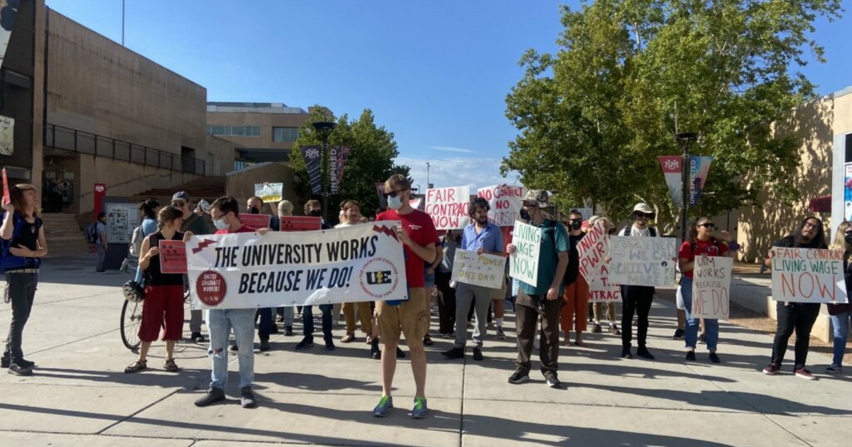 UNM grad worker union rallies for rights on first day of school News