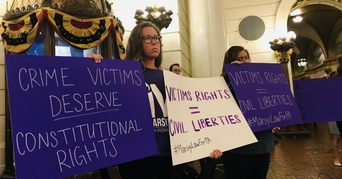 Pa. Supreme Court hears arguments over crime victims’ amendment Marsy’s
